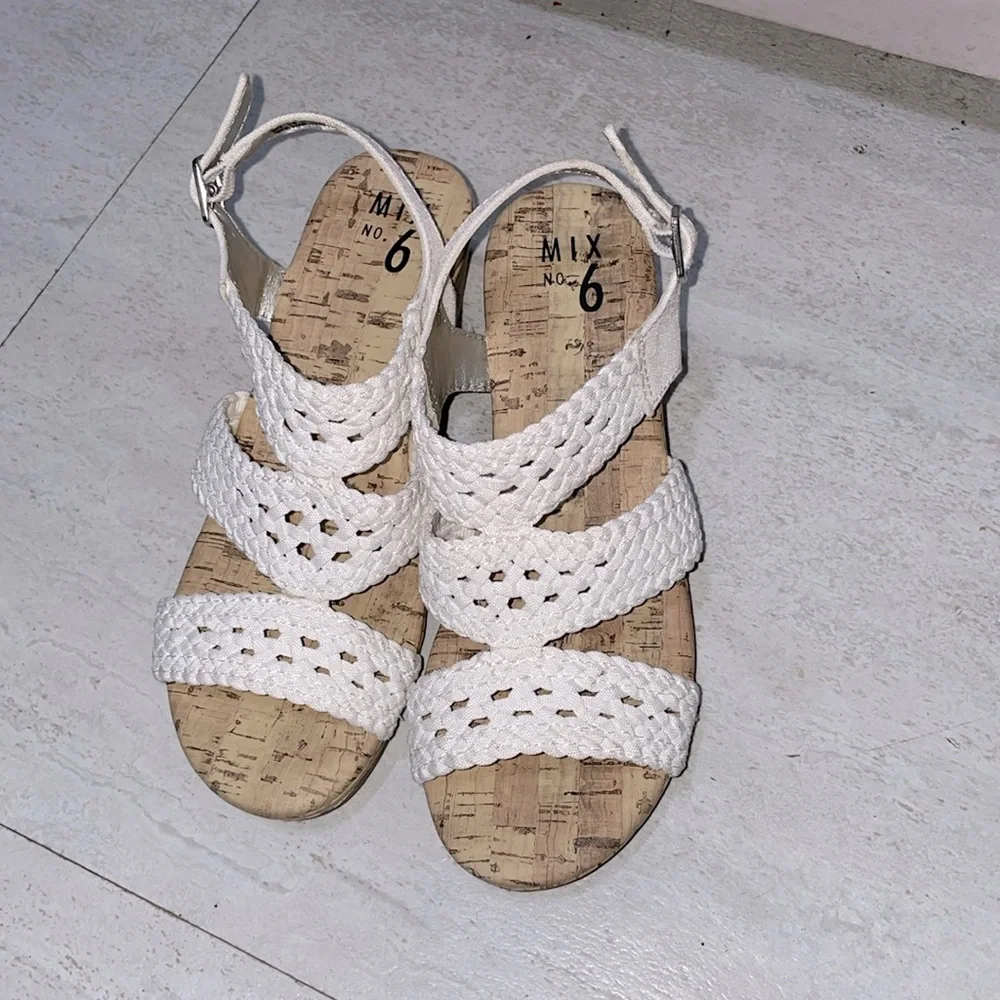 Mix no. 6 Little girl wedge sandals, size 3